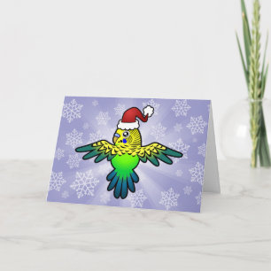 Christmas Budgie Holiday Card