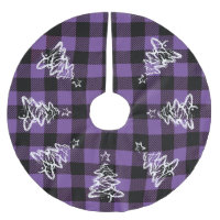 Christmas Buffalo Black Purple Plaid 