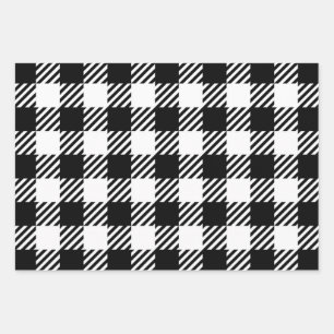 Christmas Buffalo Check Wrapping Paper Set