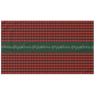 Christmas Buffalo & Holly Pattern Tablecloth