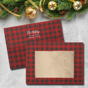 Christmas Buffalo Plaid Envelope