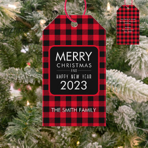 Christmas Buffalo Plaid Favour Gift Tags