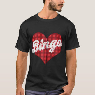 Christmas Buffalo Plaid I Love Bingo Gift T-Shirt