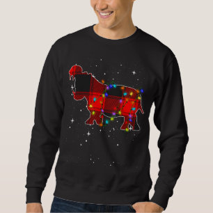 Christmas Buffalo Plaid Pyjamas Hippo Xmas Sweatshirt