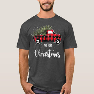 Christmas Buffalo Truck Tree Red Plaid For Men Wom T-Shirt