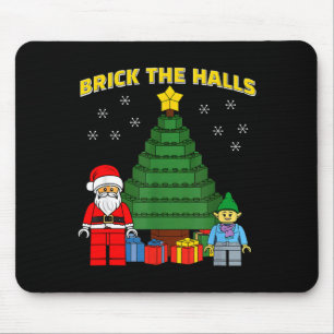 Christmas Building Bricks Brick The Halls Block Bu Mouse Pad
