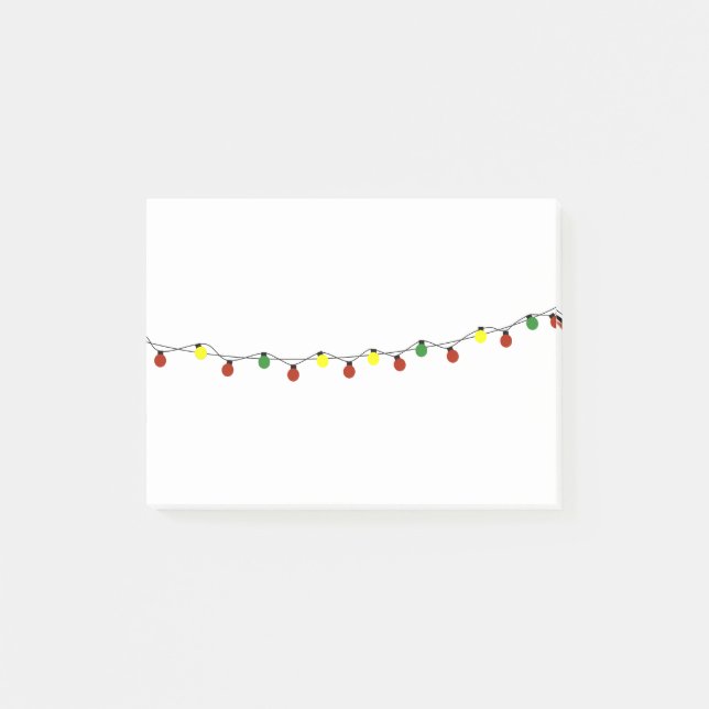 Christmas Bulb String Lights Holidays Bulbs Post-it Notes (Front)