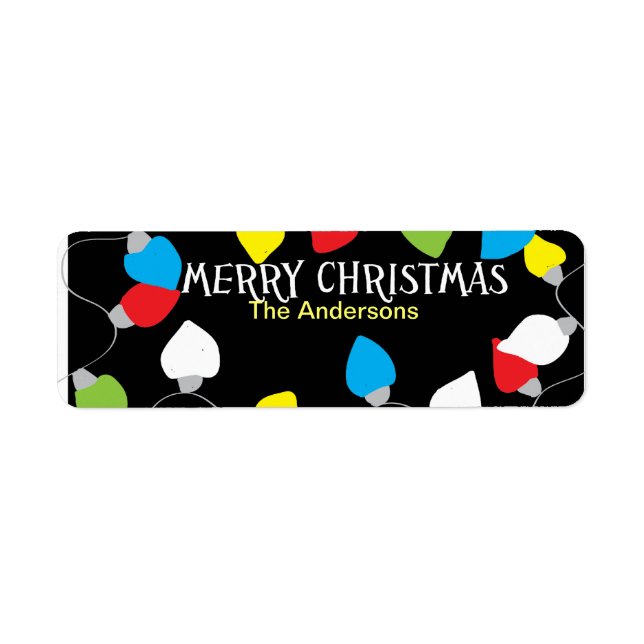 Christmas bulbs - address stickers (Front)