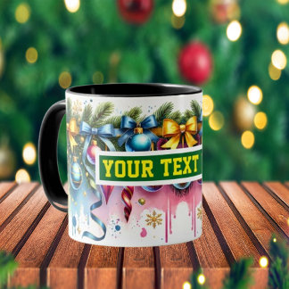 Christmas Bulbs Ornaments Coffee Mug