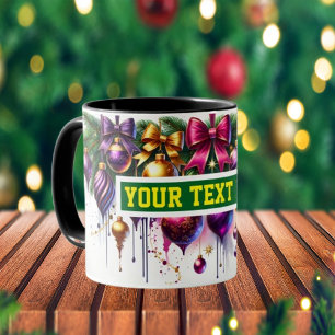 Christmas Bulbs Ornaments Coffee Mug