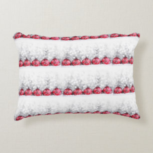 **CHRISTMAS BULBS** SILVER BACK DECORATIVE CUSHION