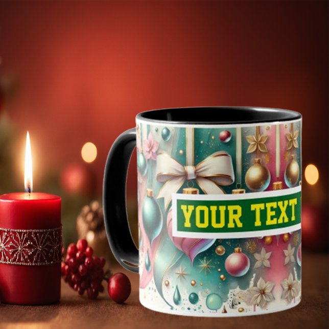 Christmas Bulbs Watercolour Coffee Mug (Creator Uploaded)