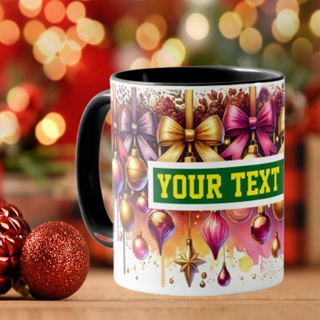 Christmas Bulbs Watercolour Coffee Mug (Creator Uploaded)