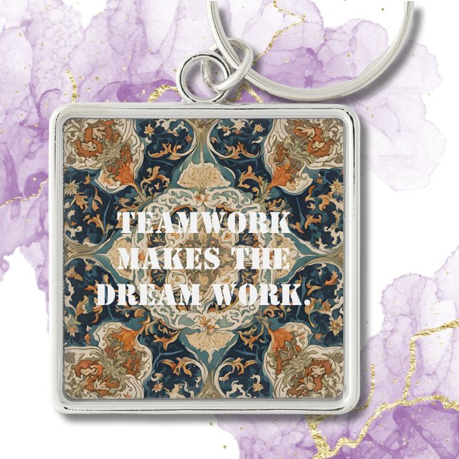 Christmas Bulk Gifts for Coworkers Persian Tile Key Ring (Christmas Bulk Gifts for Coworkers Persian Tile)