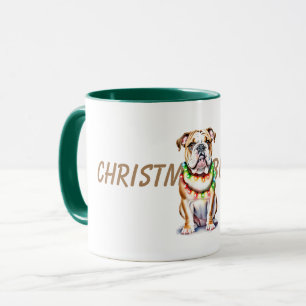 Christmas Bulldog Mug