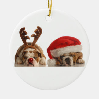 Christmas Bulldog Ornament