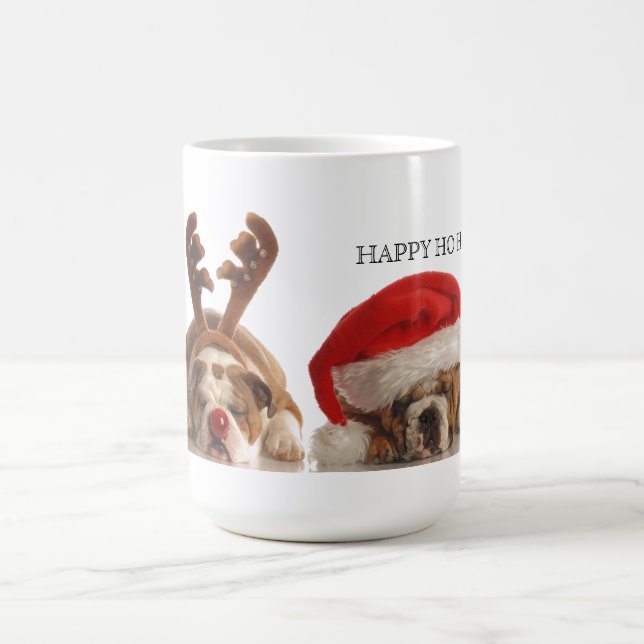 Christmas Bulldogs Coffee Mug (Center)