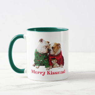 Christmas Bulldogs in Sweaters Mug