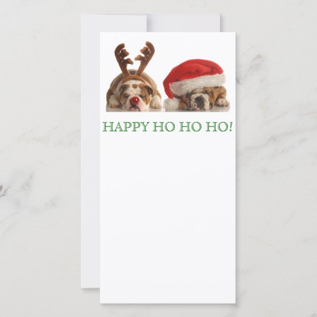 Christmas Bulldogs Postcard (Front)