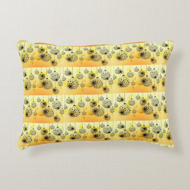 **CHRISTMAS BULSB** PILLOW WITH "YELLOW" BACK SID (Front)