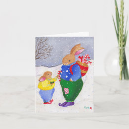 Christmas Bunnies Card