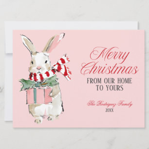 Christmas Bunny Flat Holiday Card