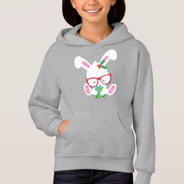 Christmas Bunny, Hipster Bunny, Bunny With Glasses (Front)