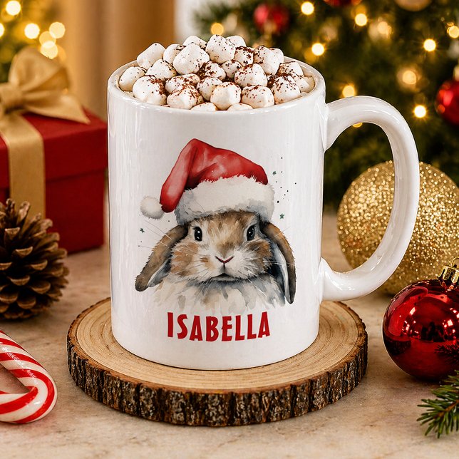 Christmas Bunny Personalised Kids Mug (Christmas Mug)
