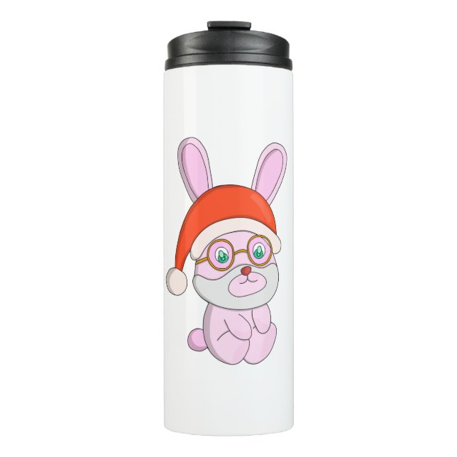 Christmas Bunny Rabbit Thermal Tumbler (Front)