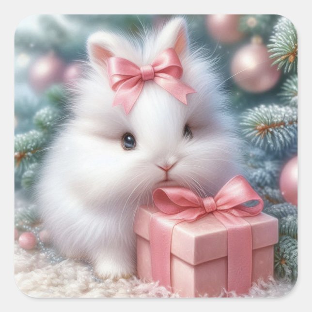 Christmas Bunny Stickers (Front)