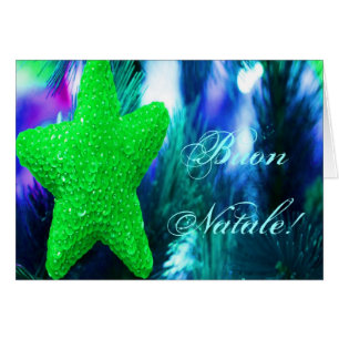 Christmas Buon Natale Green Christmas Star I