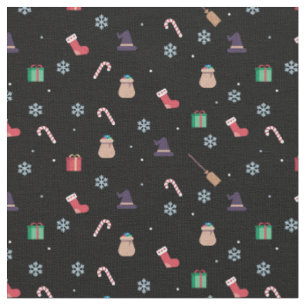 christmas buona befana fabric