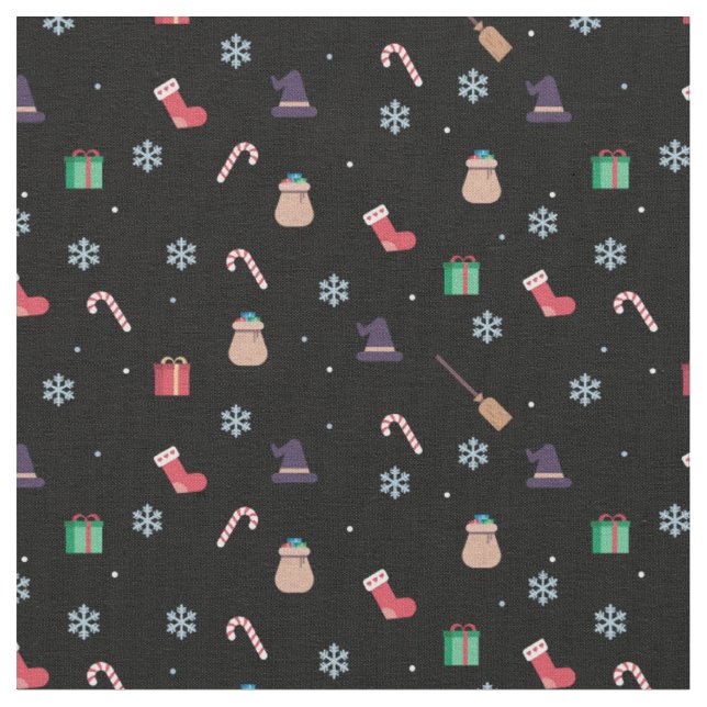 christmas buona befana fabric (Close Up)