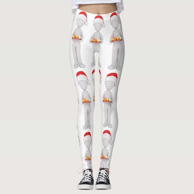 christmas burger santa leggings (Front)