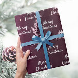Christmas burgundy rose gold elegant wrapping paper<br><div class="desc">Elegant,  classic,  glamourous and style party wrapping paper. A burgundy background decorated with rose gold confetti
Text: Merry Christmas</div>