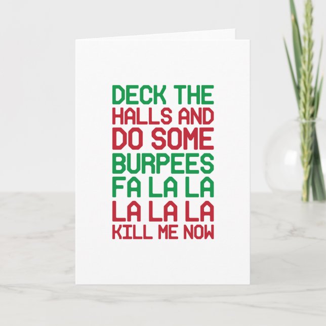 Christmas Burpees Holiday Card (Front)