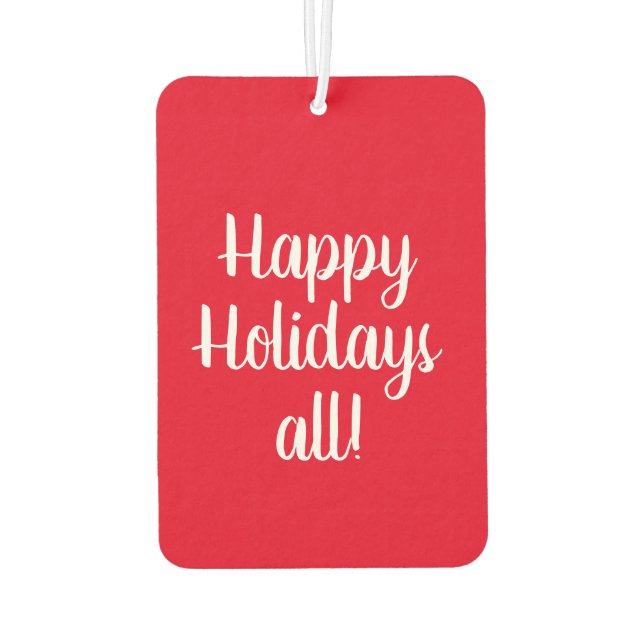 Christmas Burrito Elf ears hat Waving Hello Car Air Freshener (Back)