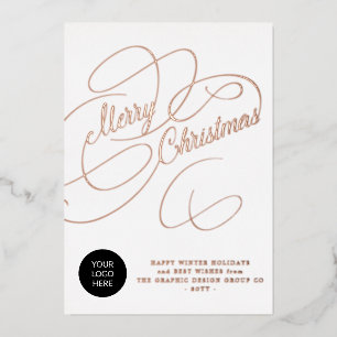 Christmas business corporate greetings custom logo
