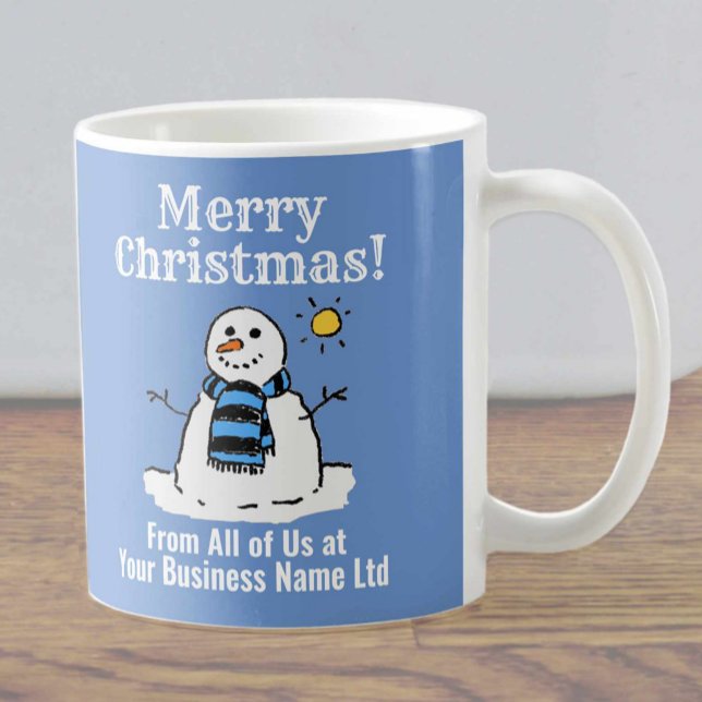 Christmas Business Gift Snowman Design Coffee Mug (Creator Uploaded)