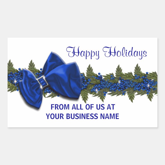 Christmas business greeting seals PERSONALIZE (Front)