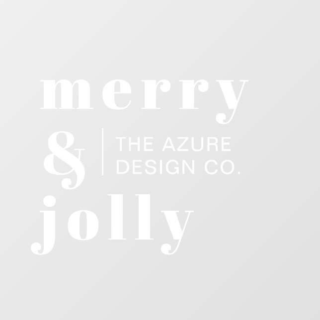 Christmas Business Merry and Bright Modern Window  (Sheet)
