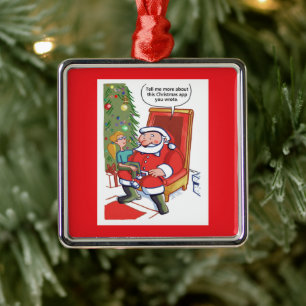 Christmas Business Partners sq premium ornament