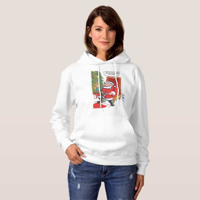 Christmas Business Partners women white hoodie (Front Full)