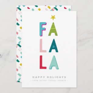 CHRISTMAS BUSINESS THANKS modern typography falala Invitation