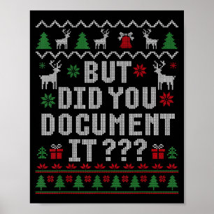 Christmas But Did You Doent It Ugly Office Sweater Poster