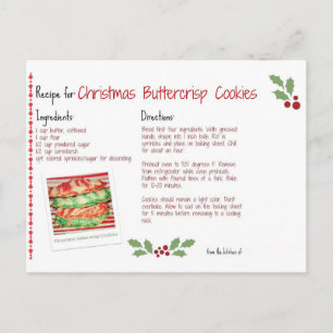 Christmas Buttercrisp Cookies Postcard