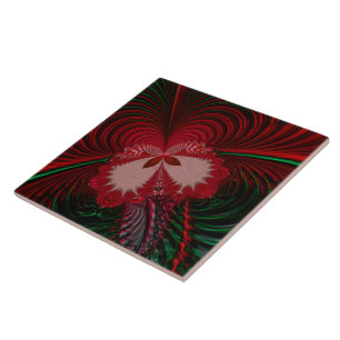 Christmas Butterfly Fractal Tile