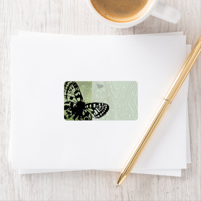 Christmas Butterfly Return Address Labels - (Insitu)