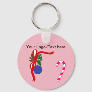 Christmas Button Keychain