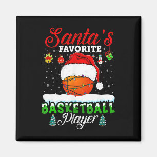 Christmas Bysketbyll Byll Santa Hat Xmas Boys Men Magnet